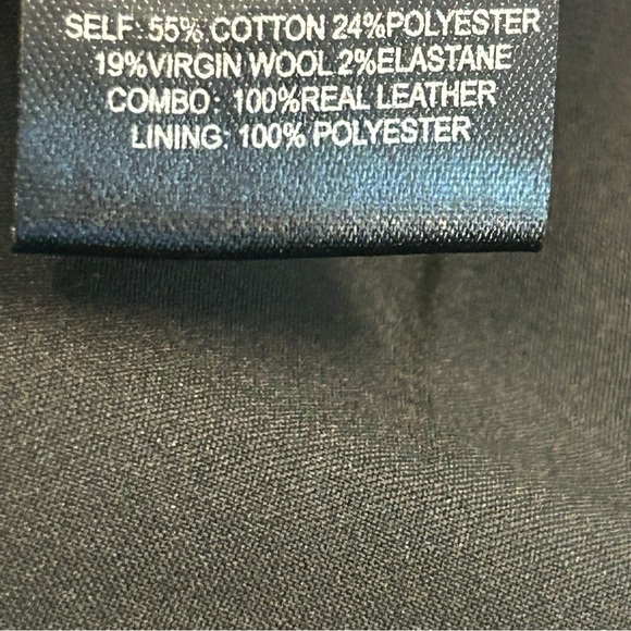 GENERATION Love black leather sleeve Enzo blazer Sz L NWT - Picture 9 of 14